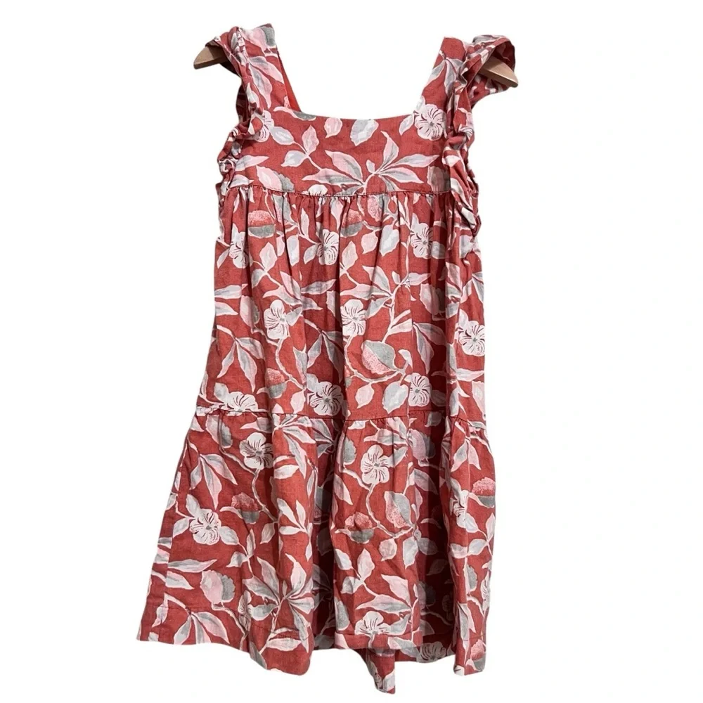 Faherty Girls Tiered Floral Flowy Beach Vacation Casual size 5